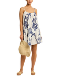 Sea Level Aloha Short Sundress, White/Blue