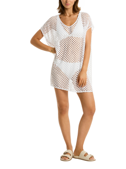 Sea Level Castaway Kaftan, White, White