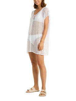Sea Level Castaway Kaftan, White - view 2, White