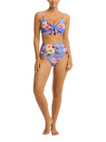 Sea Level Blue Hawaii High Waist Bikini Bottoms, Iris/Multi