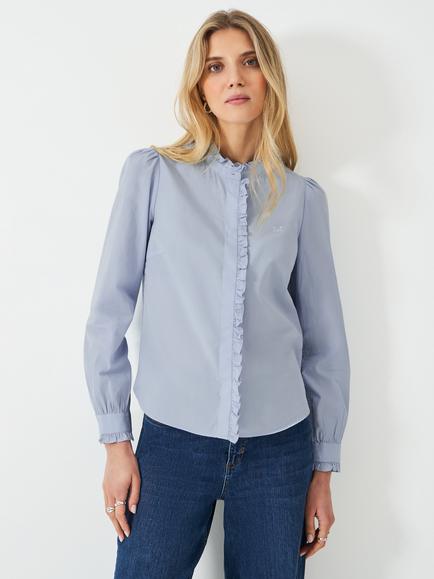 Crew Clothing Pie Crust Collar Shirt, Light Blue, Light Blue