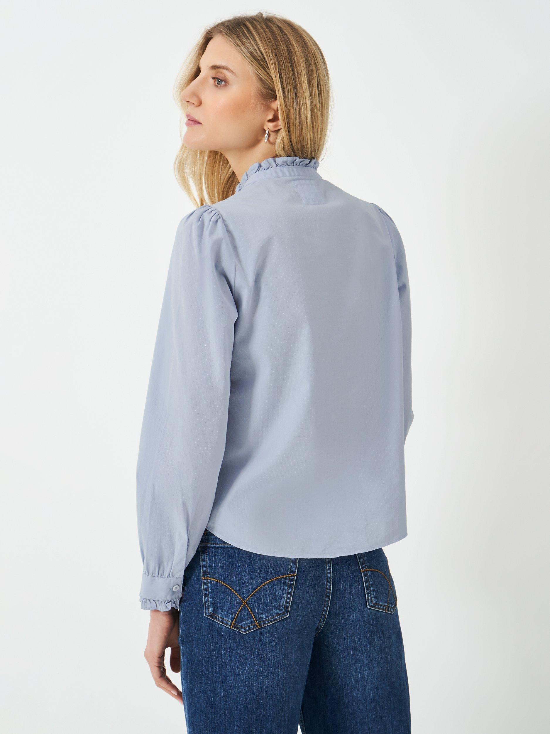 Product image 4 of 5, which shows Crew Clothing Pie Crust Collar Shirt, Light Blue, 6