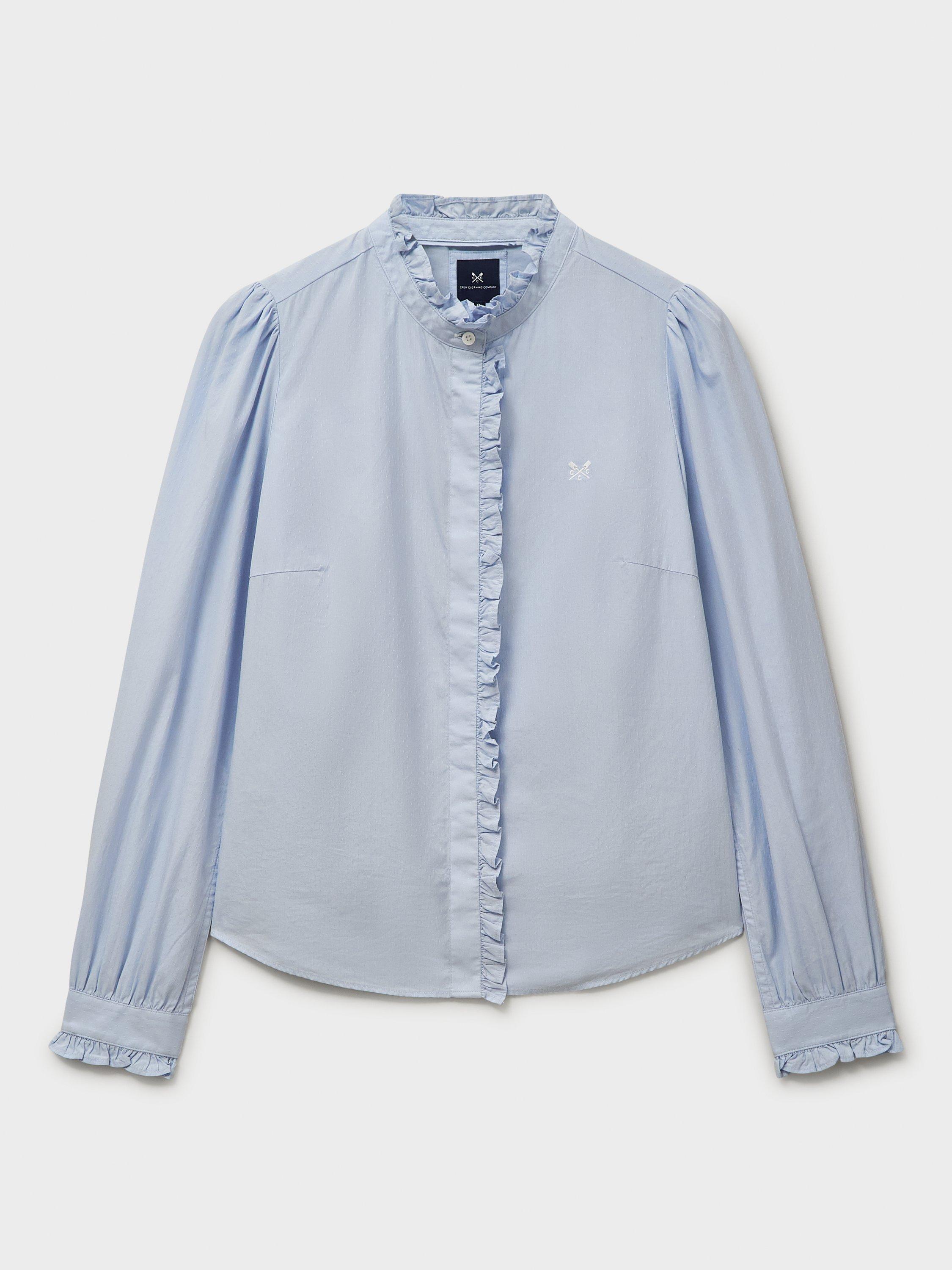 Product image 5 of 5, which shows Crew Clothing Pie Crust Collar Shirt, Light Blue, 6