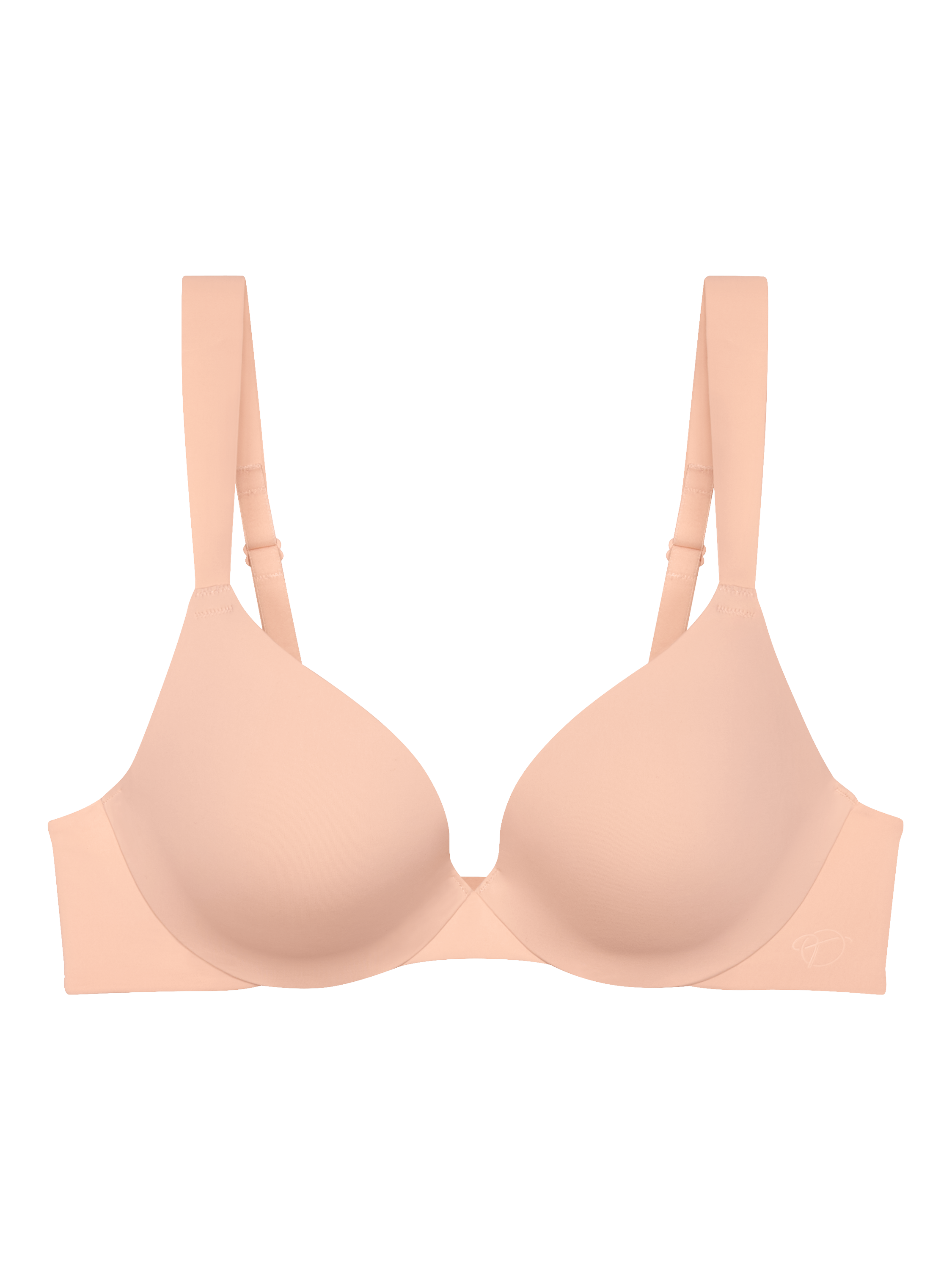 Product image 1 of 5, which shows Triumph Body Make-Up Illusion Plunge Bra, Powder Blush, 32B