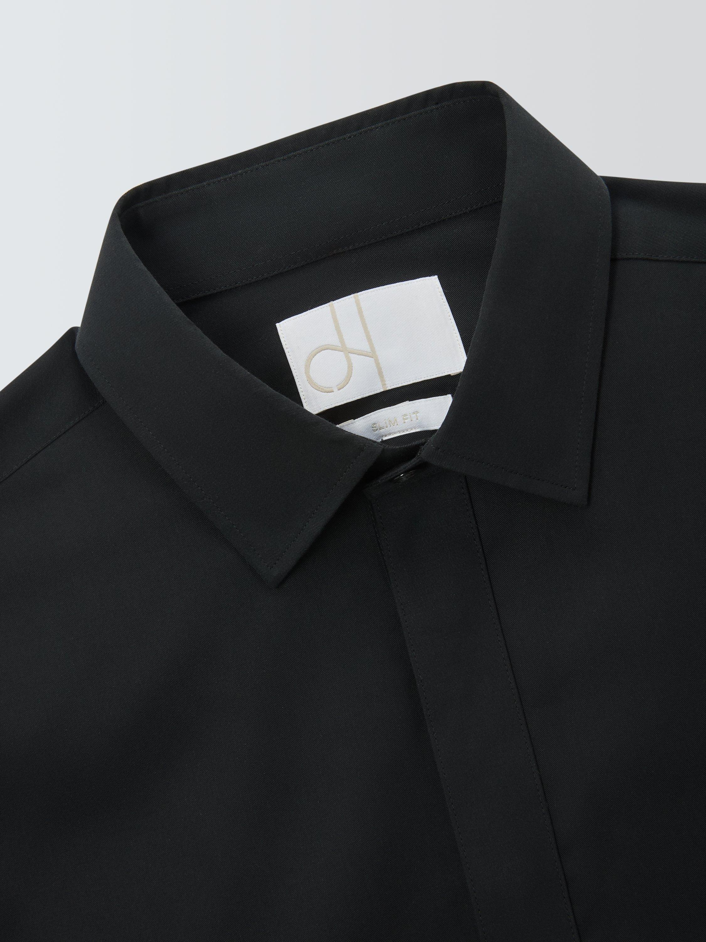 Product image 6 of 7, which shows John Lewis Cotton Slim Fit Shirt, Black, 15/R