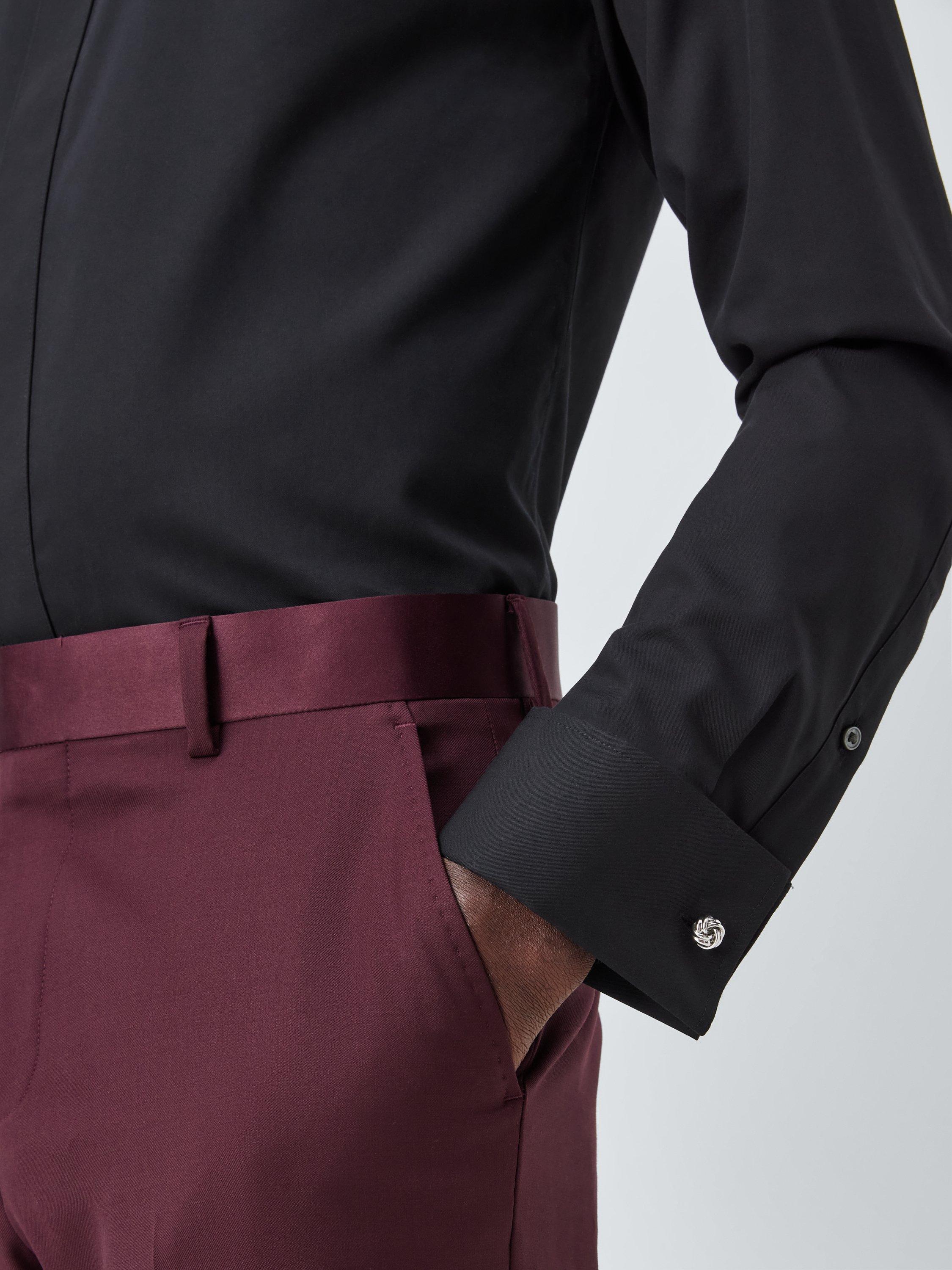 Product image 7 of 7, which shows John Lewis Cotton Slim Fit Shirt, Black, 15/R