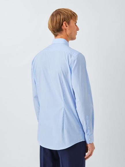 John Lewis Slim Fit Bengal Stripe Shirt, Blue - view 2, Blue