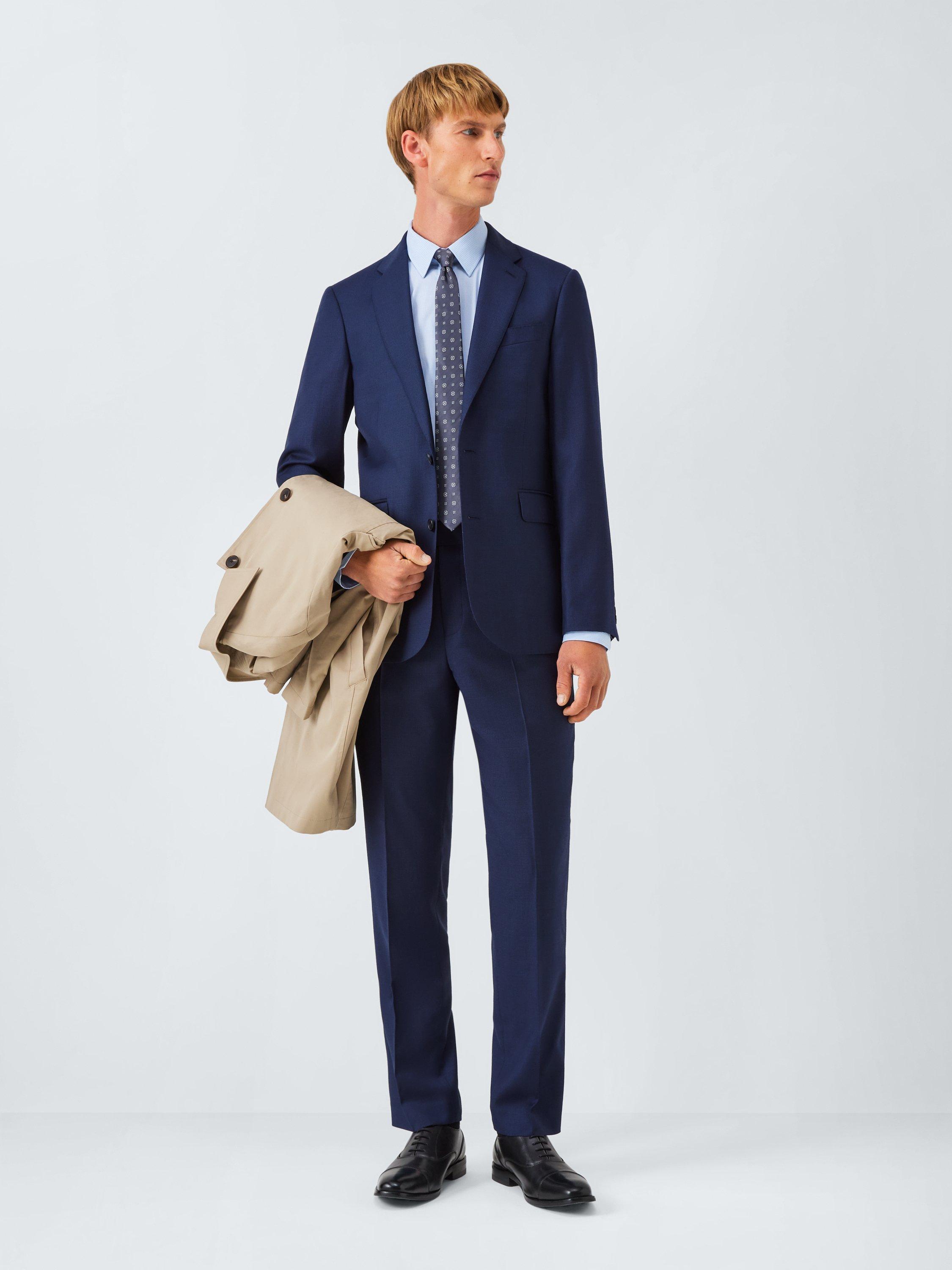 Product image 3 of 7, which shows John Lewis Slim Fit Bengal Stripe Shirt, Blue, 14.5/R