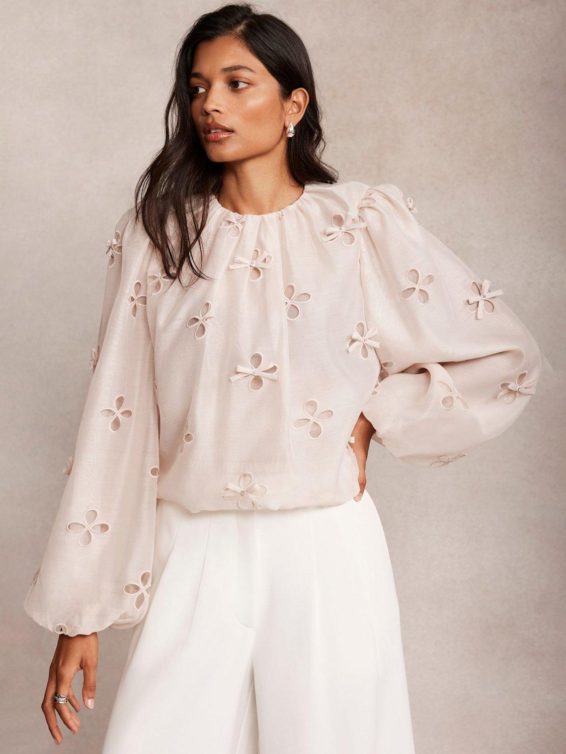 Mint Velvet Bow Detail Floral Top