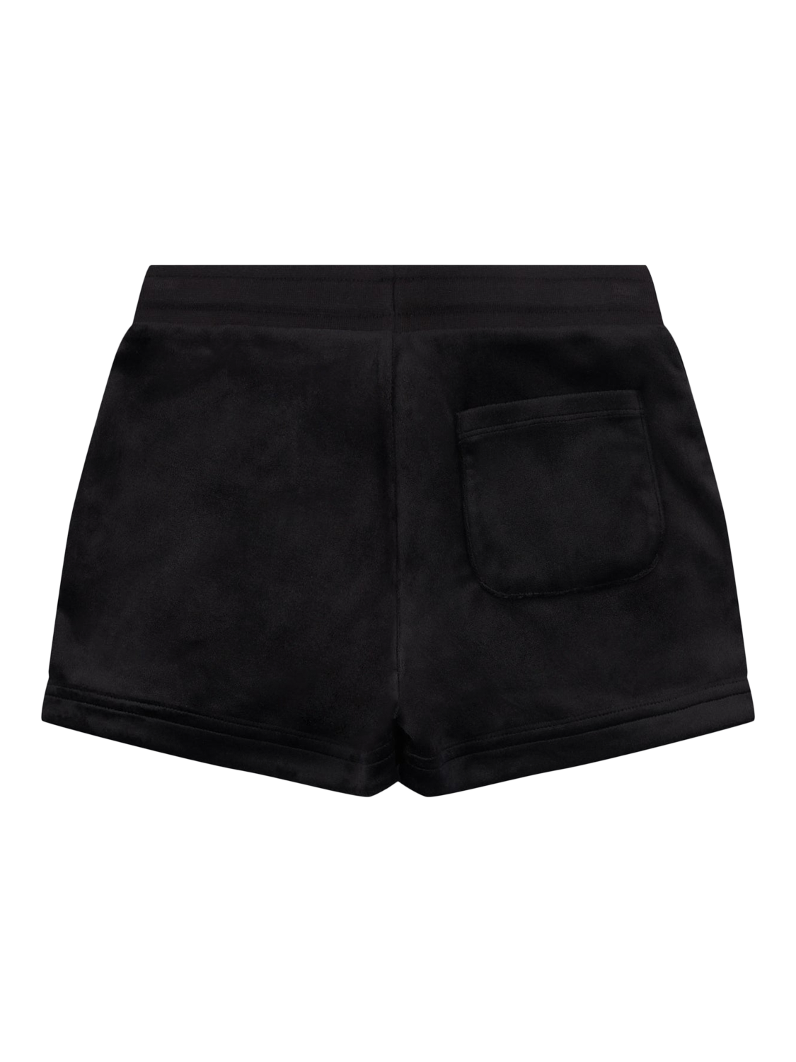 Product image 6 of 7, which shows Juicy Couture Kids' Velour Fold Up Shorts, Jet Black, 7-8 years