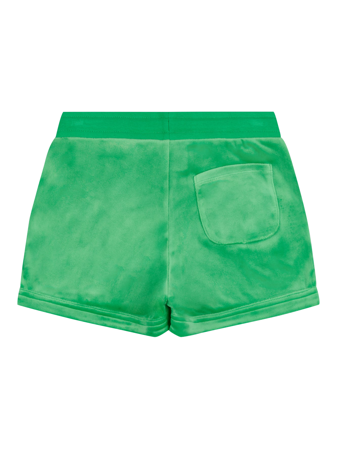 Product image 6 of 7, which shows Juicy Couture Kids' Velour Fold Up Shorts, Green Bee, 7-8 years