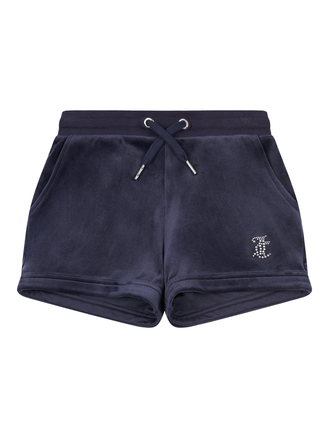Product image 5 of 7, which shows Juicy Couture Kids' Velour Fold Up Shorts, Night Sky, 7-8 years
