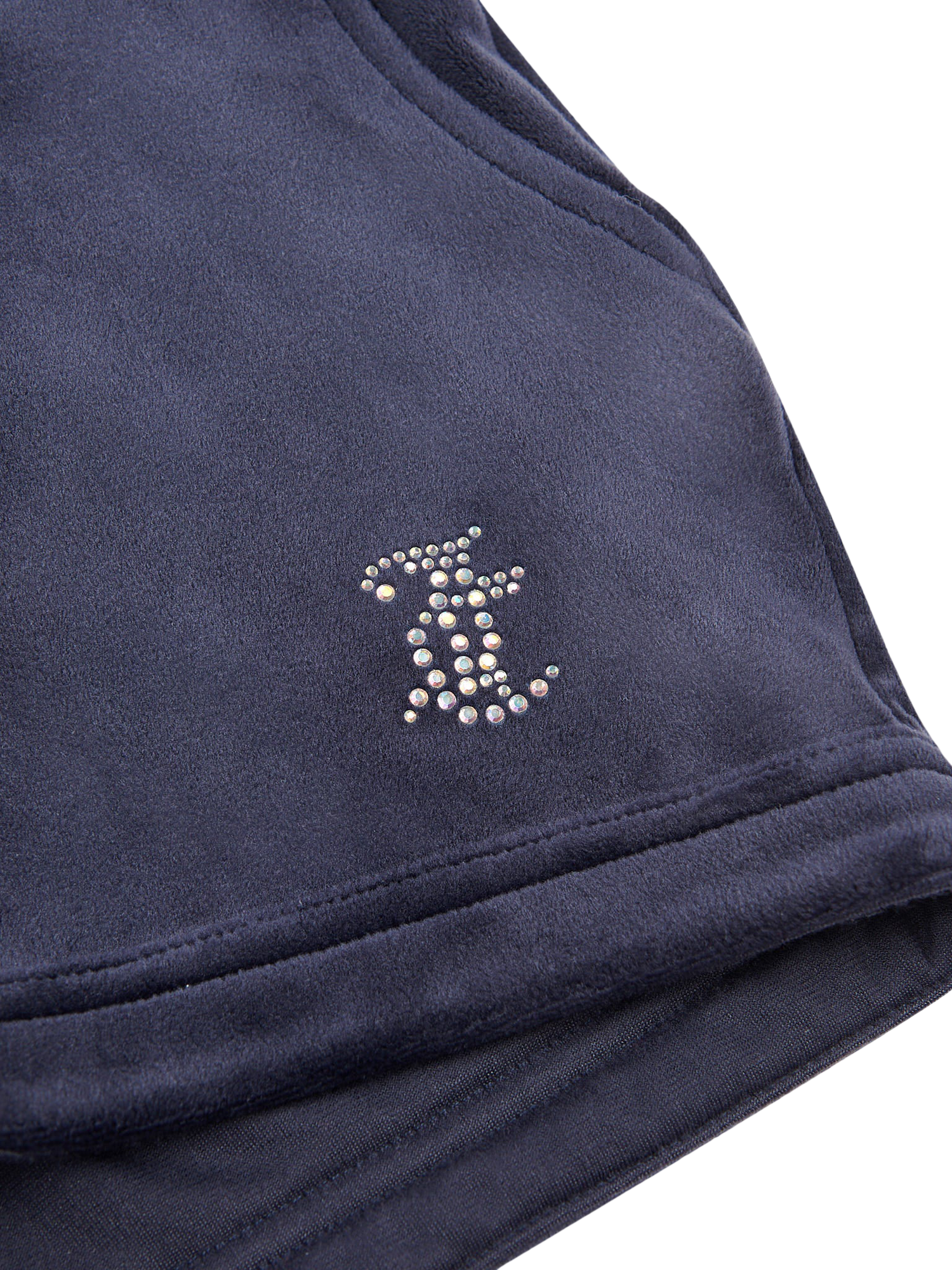 Product image 7 of 7, which shows Juicy Couture Kids' Velour Fold Up Shorts, Night Sky, 7-8 years