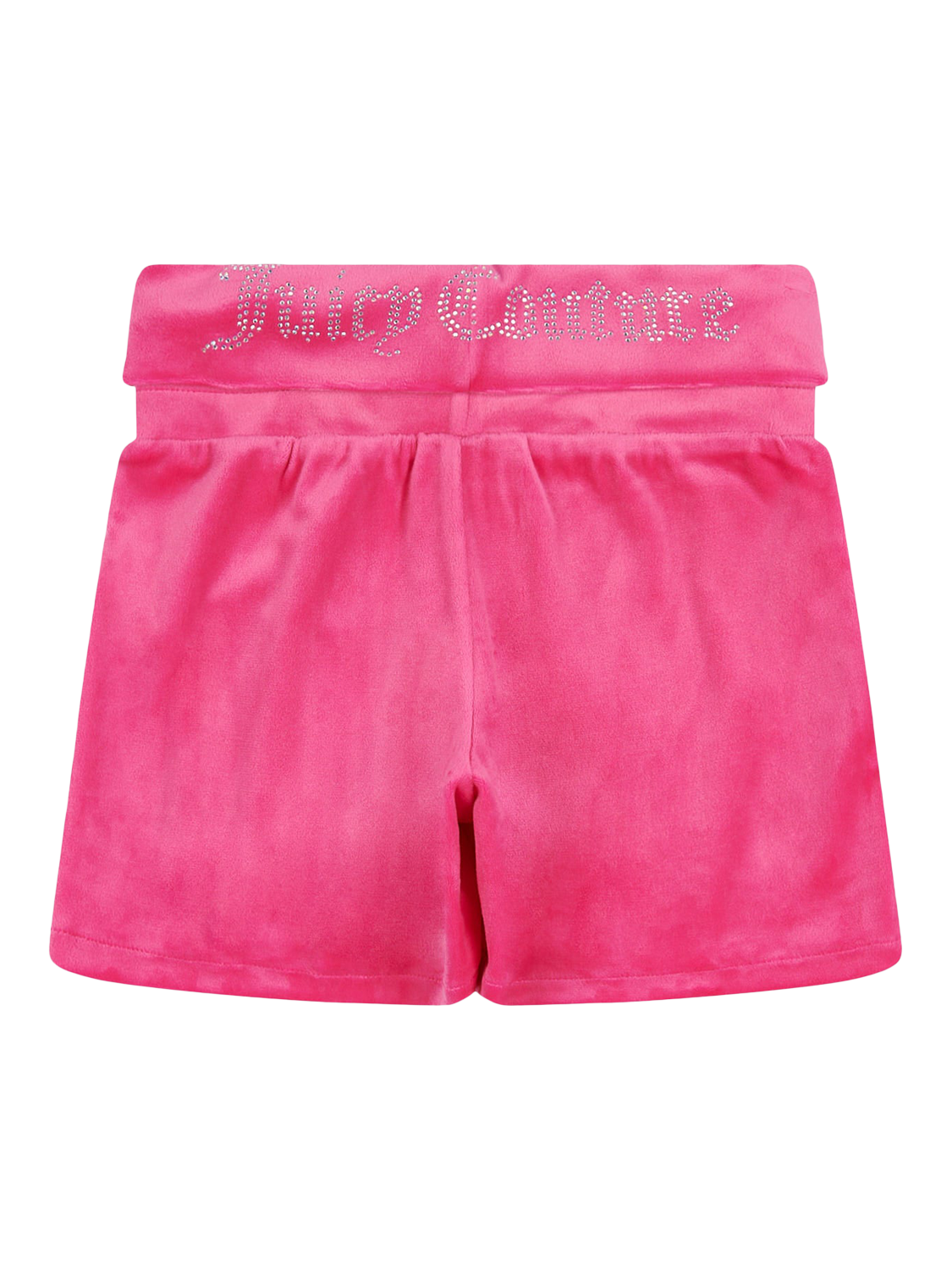 Product image 6 of 7, which shows Juicy Couture Kids' Velour Fold Over Waist Shorts, Fuchsia Purple, 7-8 years