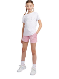 Juicy Couture Kids' Tonal Velour Shorts, Pink Nectar