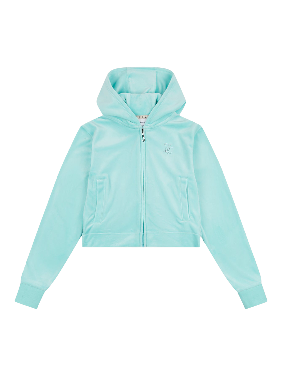 Product image 6 of 8, which shows Juicy Couture Kids' Arch Zip Hoodie, Angel Blue, 7-8 years