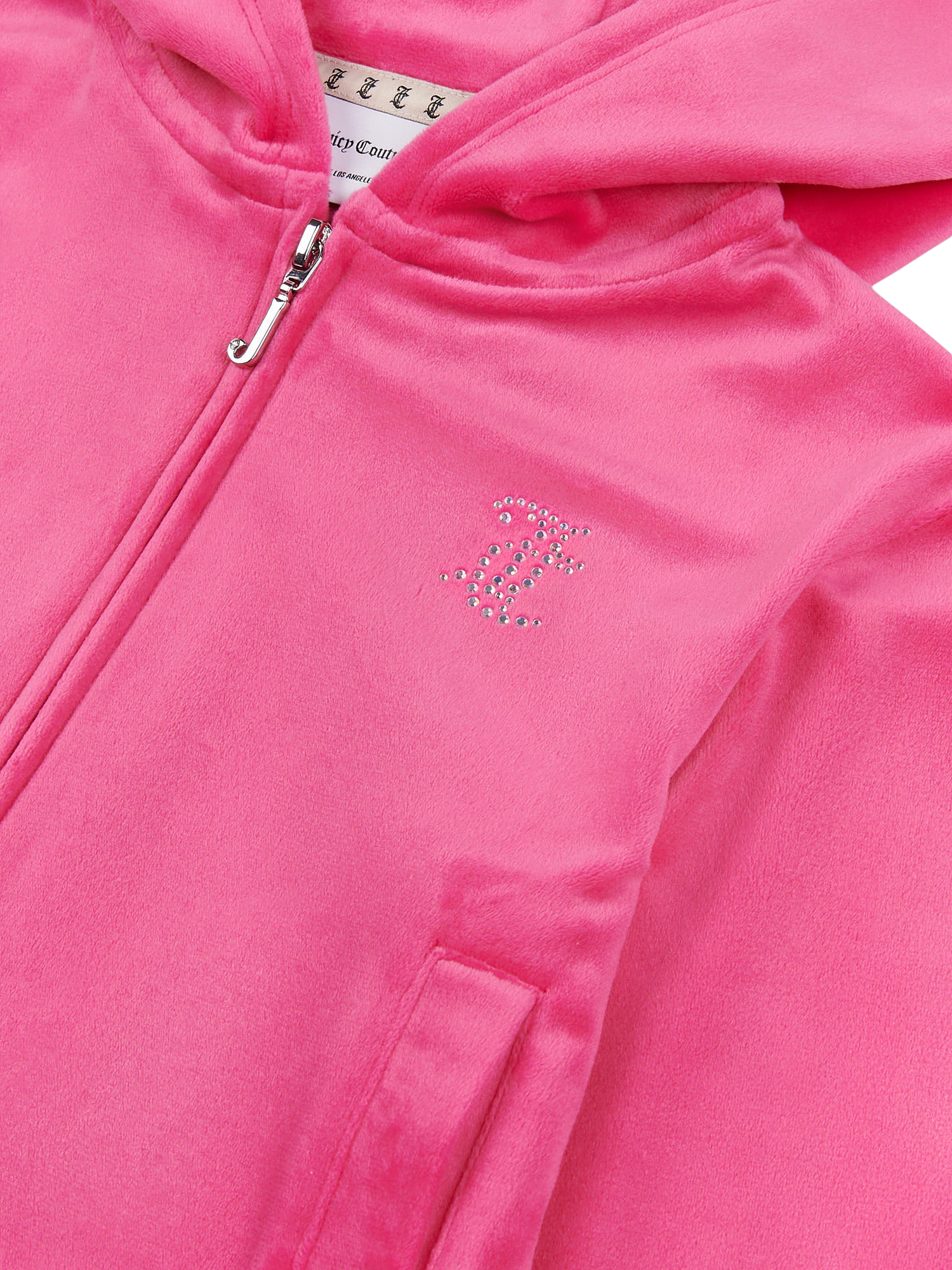 Product image 7 of 7, which shows Juicy Couture Kids' Arch Zip Hoodie, Fuchsia Purple, 7-8 years