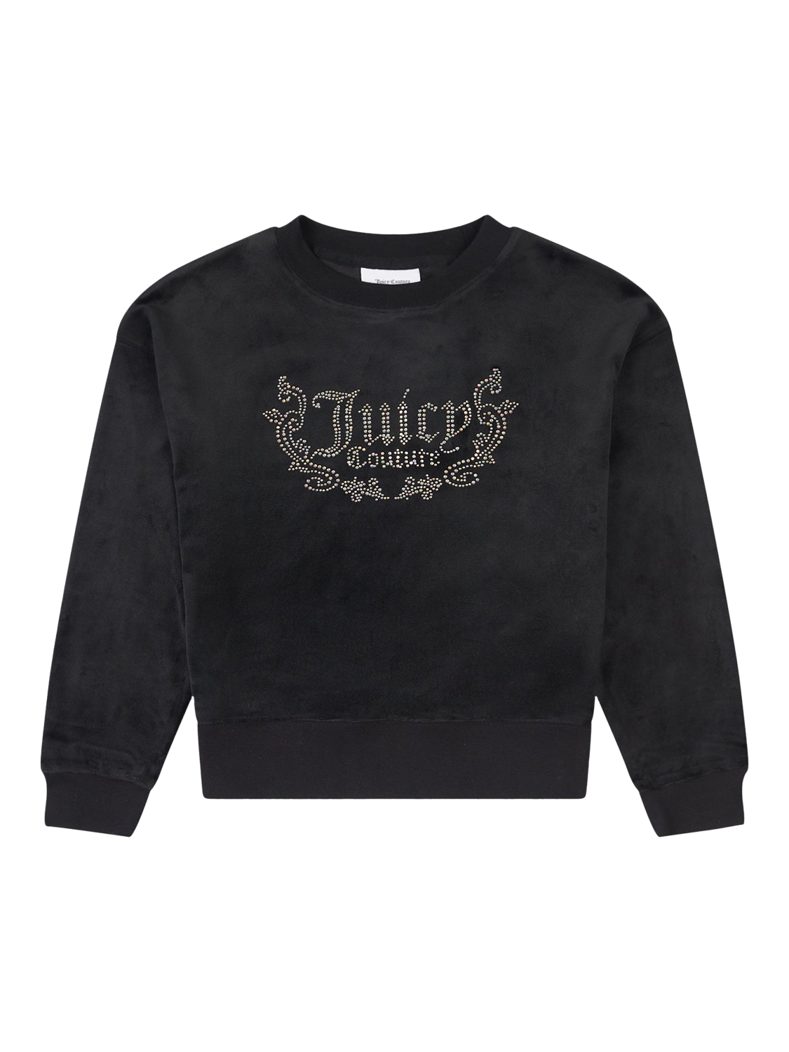 Product image 5 of 7, which shows Juicy Couture Kids' Logo Crew Neck Sweatshirt, Jet Black, 7-8 years