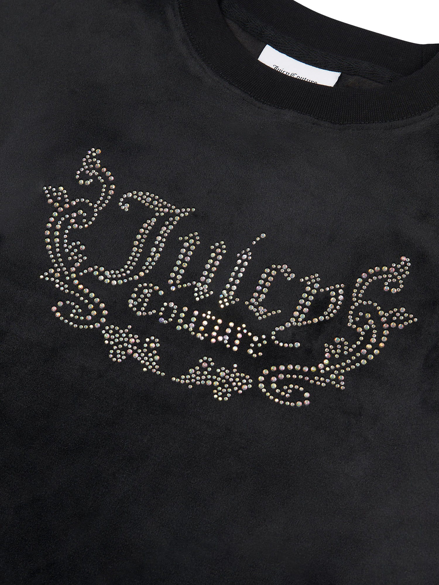 Product image 7 of 7, which shows Juicy Couture Kids' Logo Crew Neck Sweatshirt, Jet Black, 7-8 years