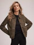 Mint Velvet Collared Suede Jacket