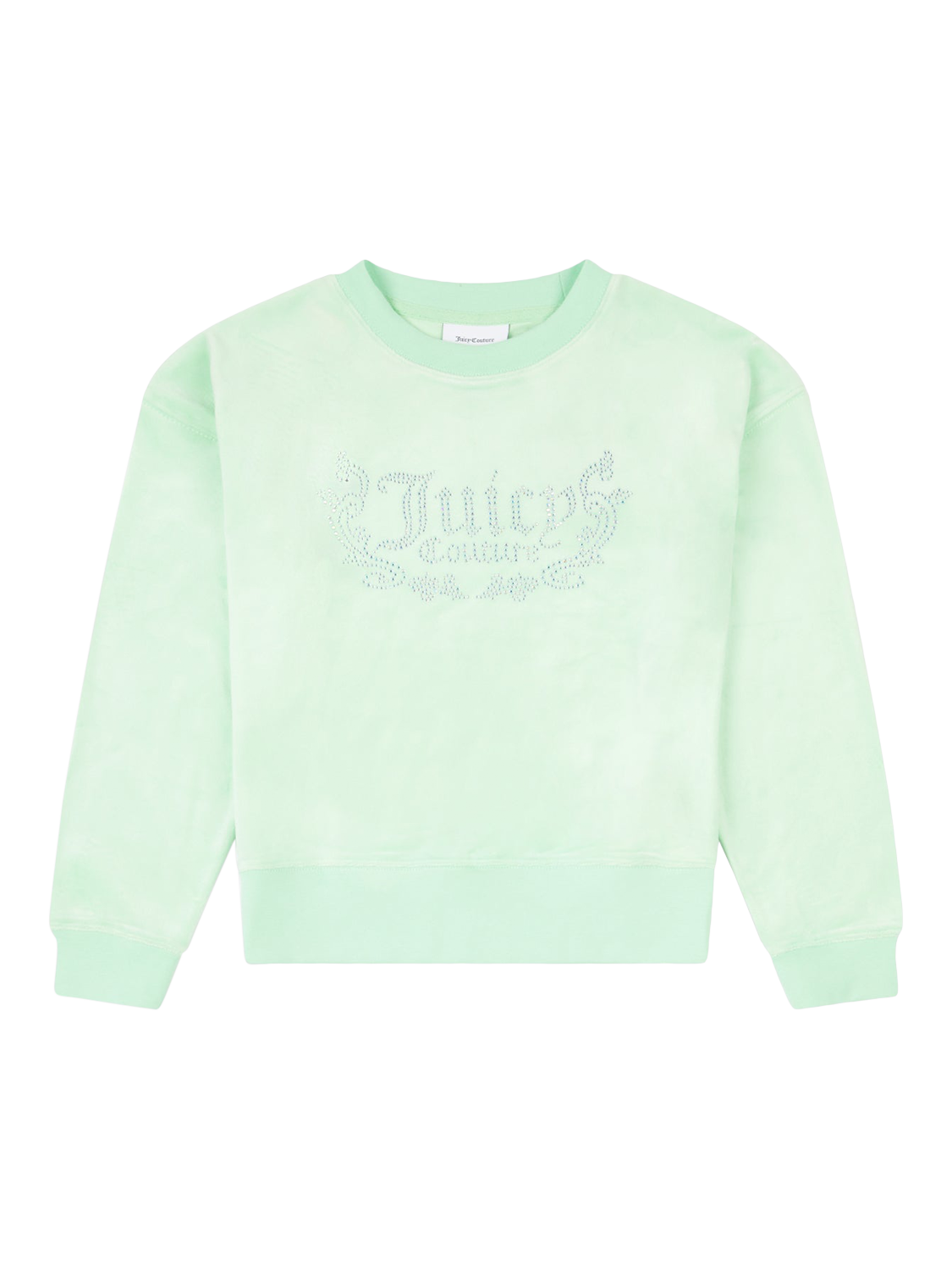 Product image 5 of 7, which shows Juicy Couture Kids' Logo Crew Neck Sweatshirt, Green Ash, 7-8 years
