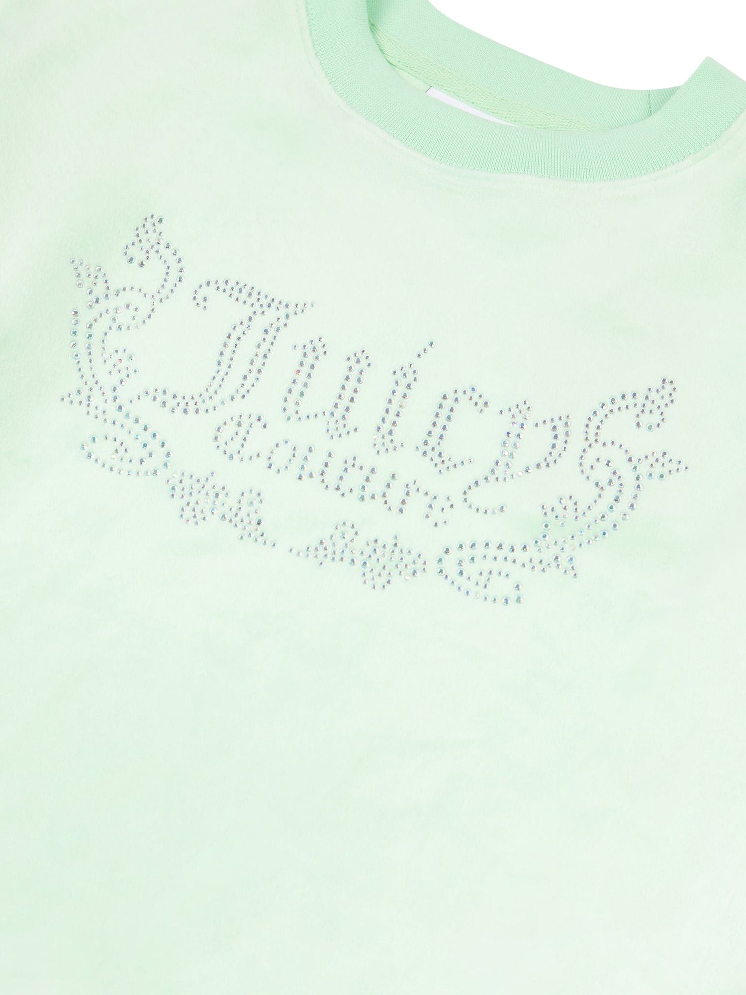 Product image 7 of 7, which shows Juicy Couture Kids' Logo Crew Neck Sweatshirt, Green Ash, 7-8 years