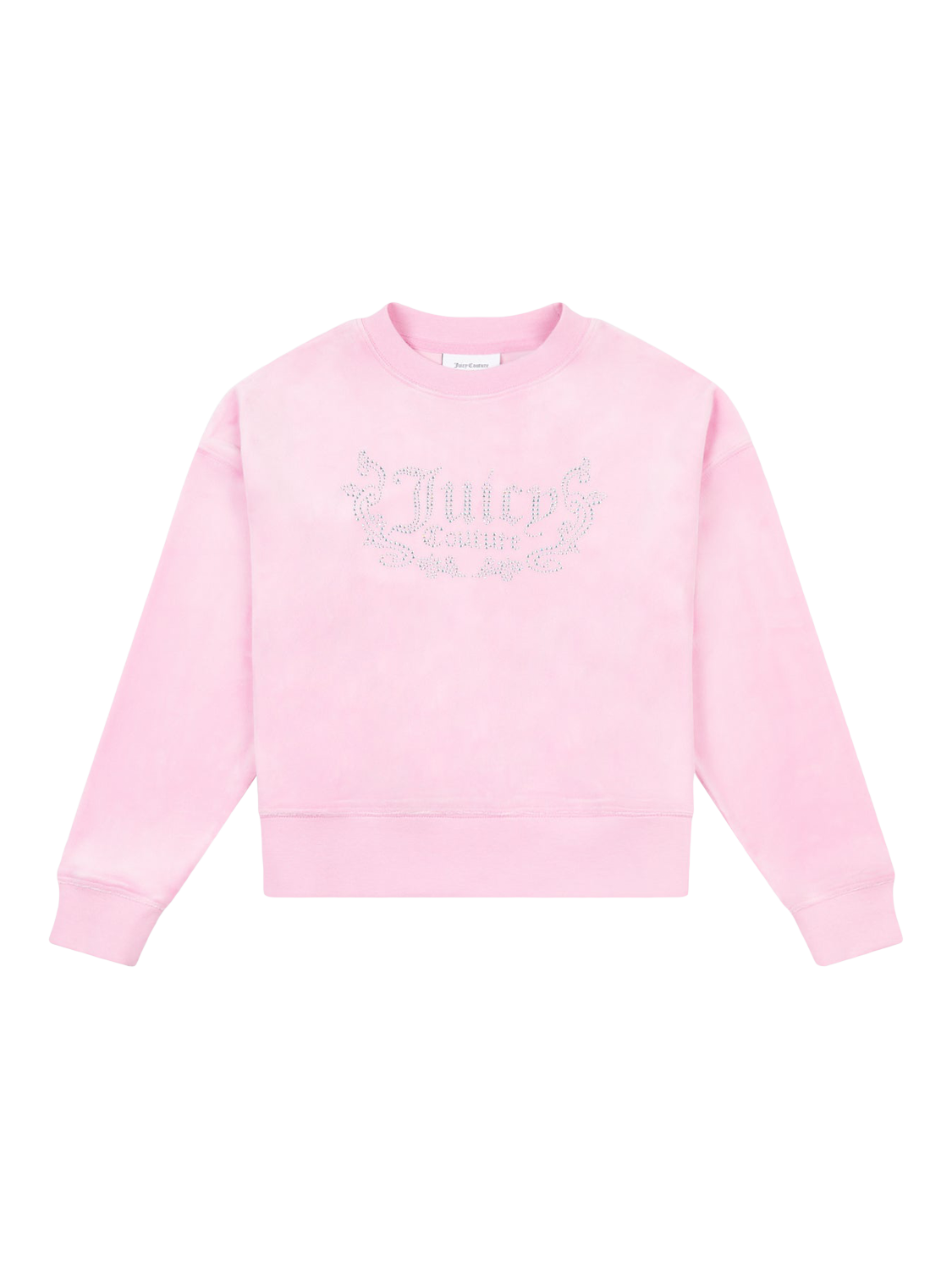 Product image 4 of 6, which shows Juicy Couture Kids' Logo Crew Neck Sweatshirt, Pinky Lilac Chiffon, 7-8 years