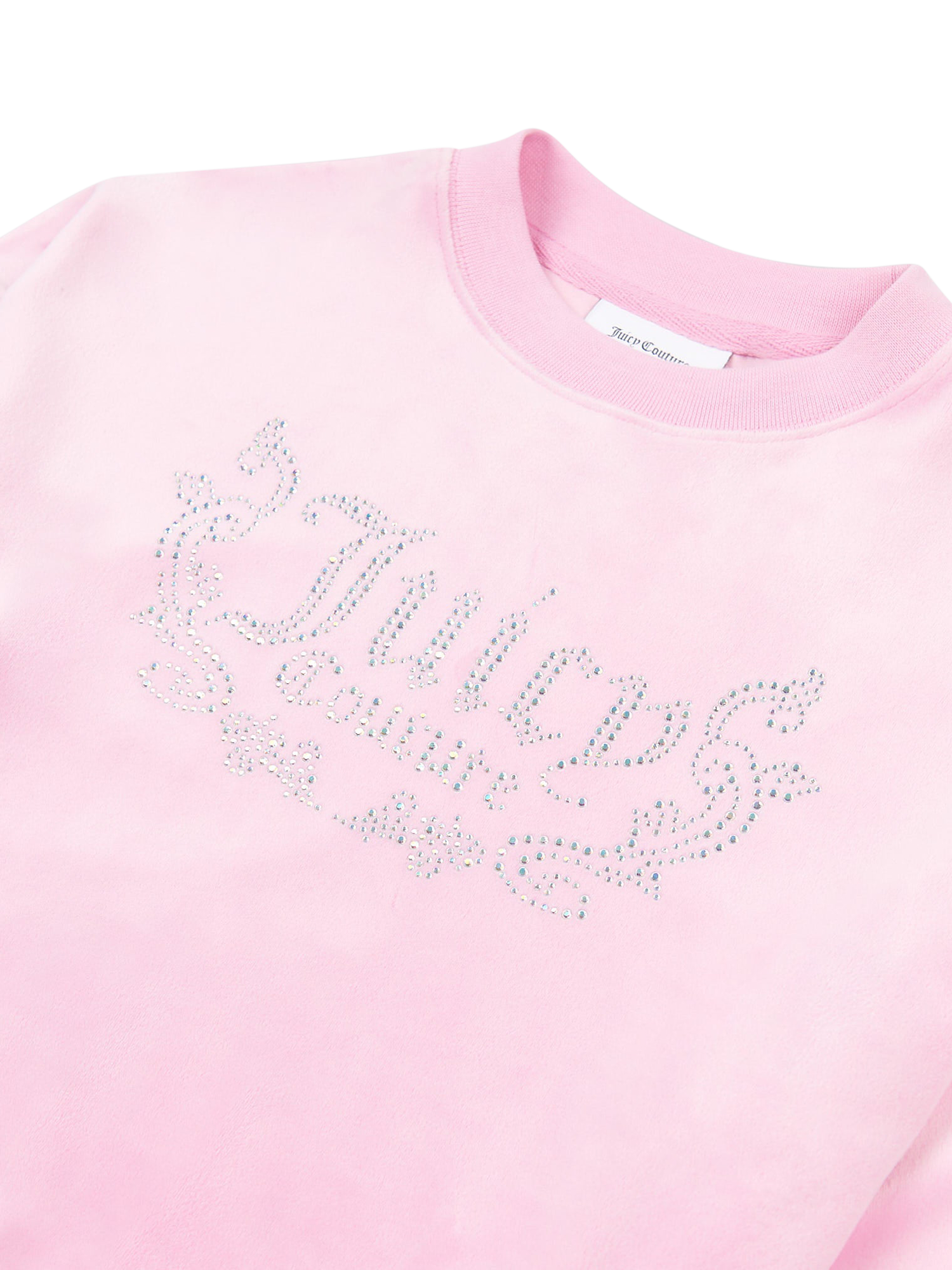 Product image 6 of 6, which shows Juicy Couture Kids' Logo Crew Neck Sweatshirt, Pinky Lilac Chiffon, 7-8 years