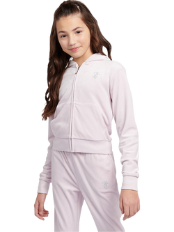 Juicy Couture Diamante Hoodie, Lavender Fog