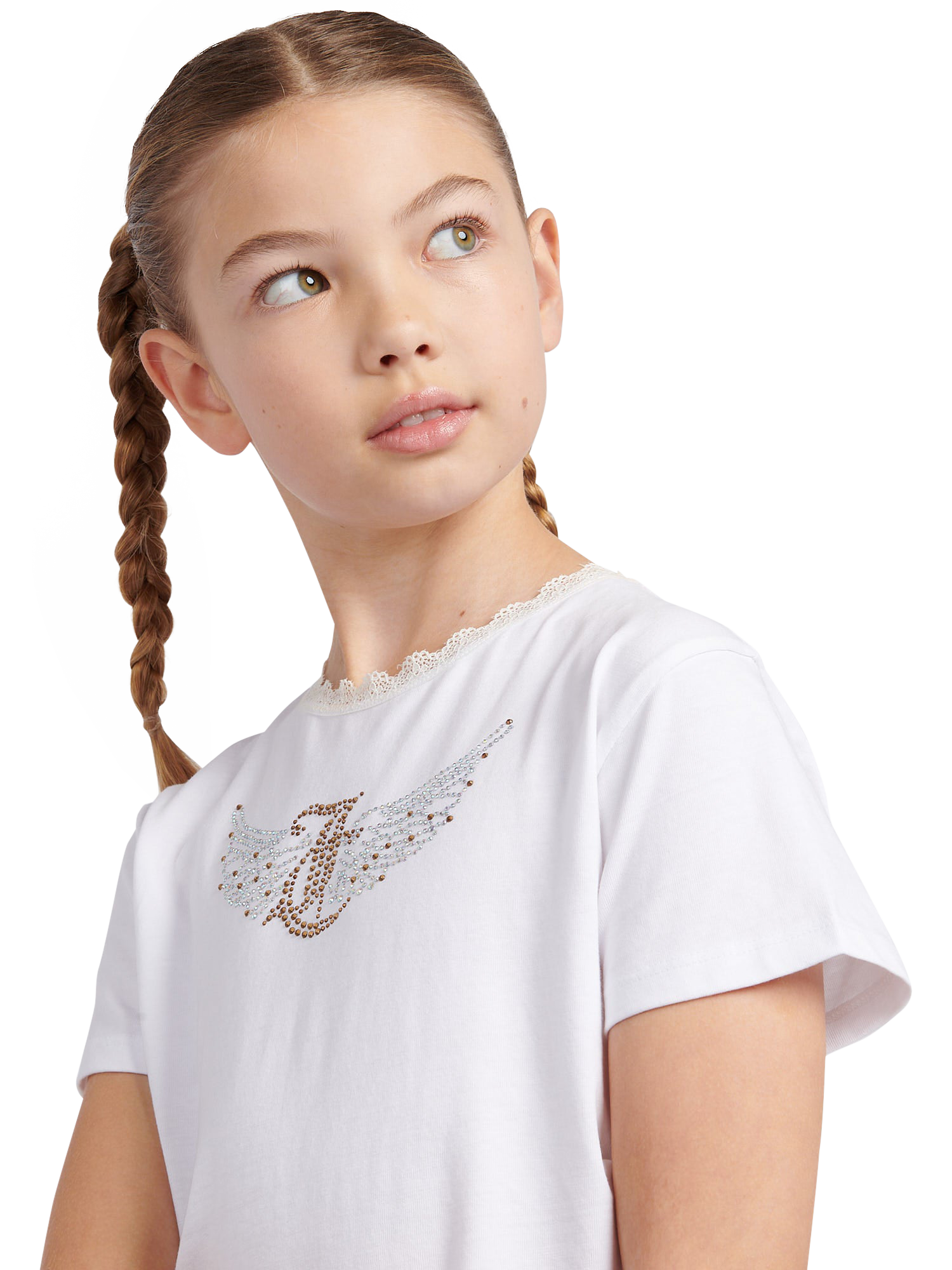 Product image 4 of 7, which shows Juicy Couture Kids' Angel T-Shirt, Bright White, 7-8 years