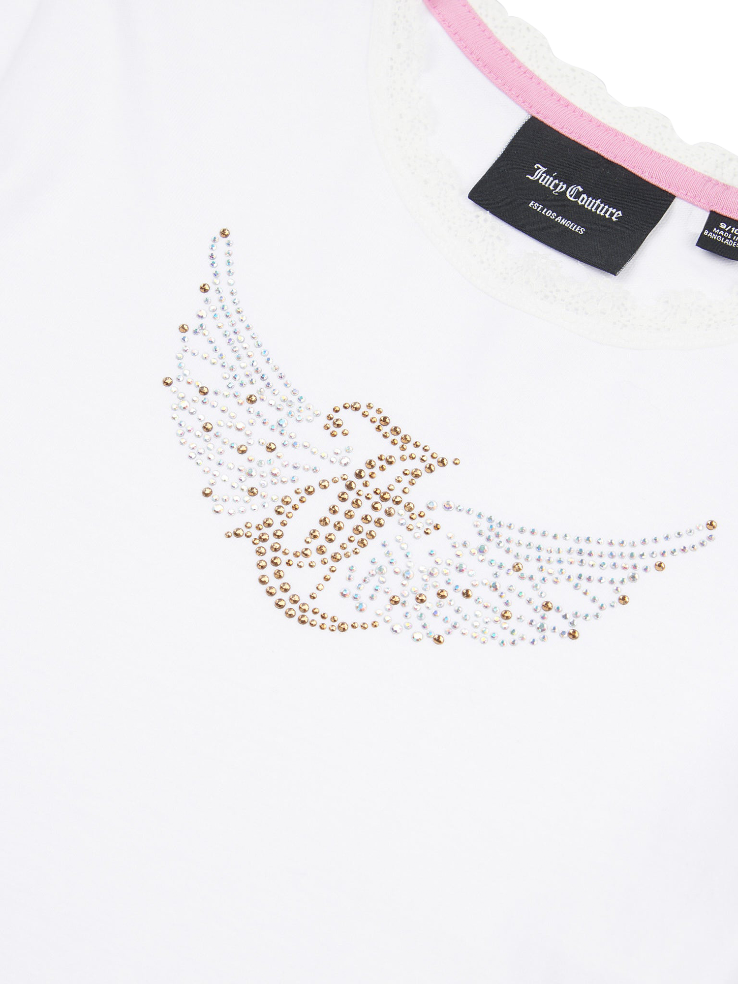 Product image 7 of 7, which shows Juicy Couture Kids' Angel T-Shirt, Bright White, 7-8 years