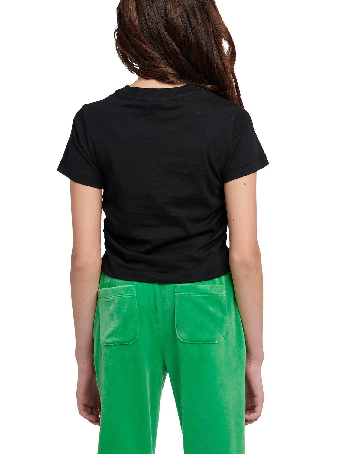 Product image 3 of 7, which shows Juicy Couture Kids' Diamante Ringer T-Shirt, Black, 7-8 years