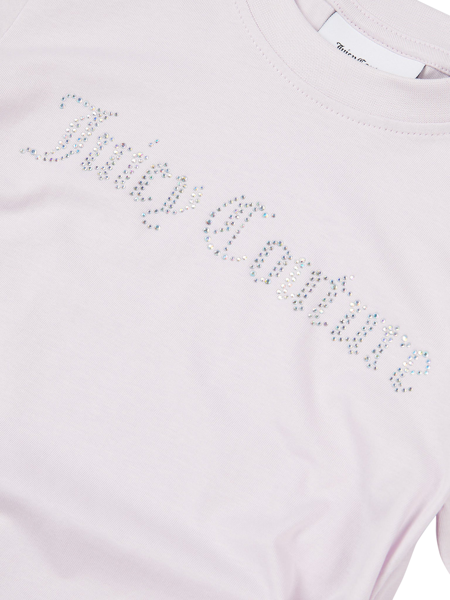 Product image 7 of 7, which shows Juicy Couture Kids' Diamante Ringer T-Shirt, Lavender Fog, 7-8 years