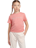 Juicy Couture Kids' Diamante Ringer T-Shirt, Peach Blossom