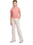 Juicy Couture Kids' Diamante Ringer T-Shirt, Peach Blossom
