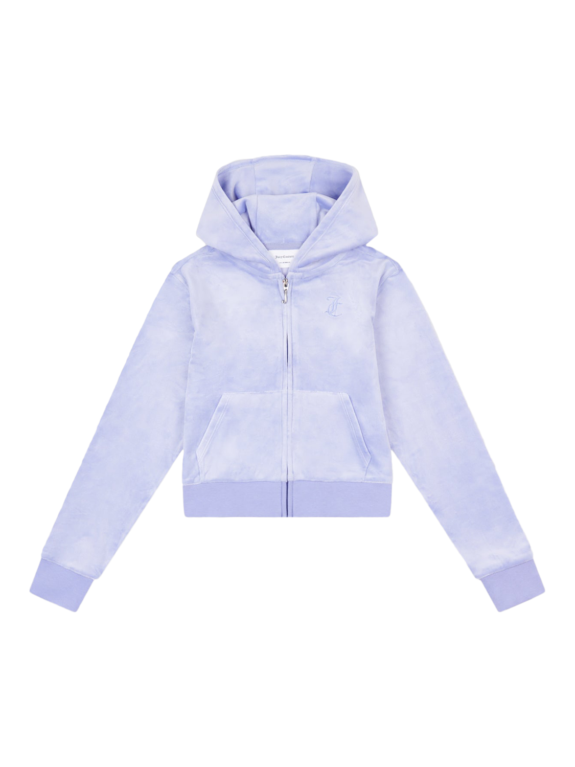 Product image 5 of 7, which shows Juicy Couture Kids' Velour Tonal Zip Hoodie, Jacaranda, 7-8 years