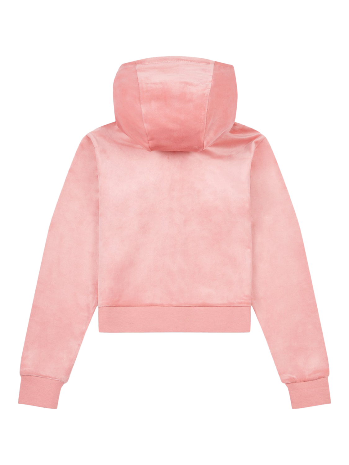 Product image 2 of 3, which shows Juicy Couture Kids' Velour Tonal Zip Hoodie, Peach Blossom, 7-8 years