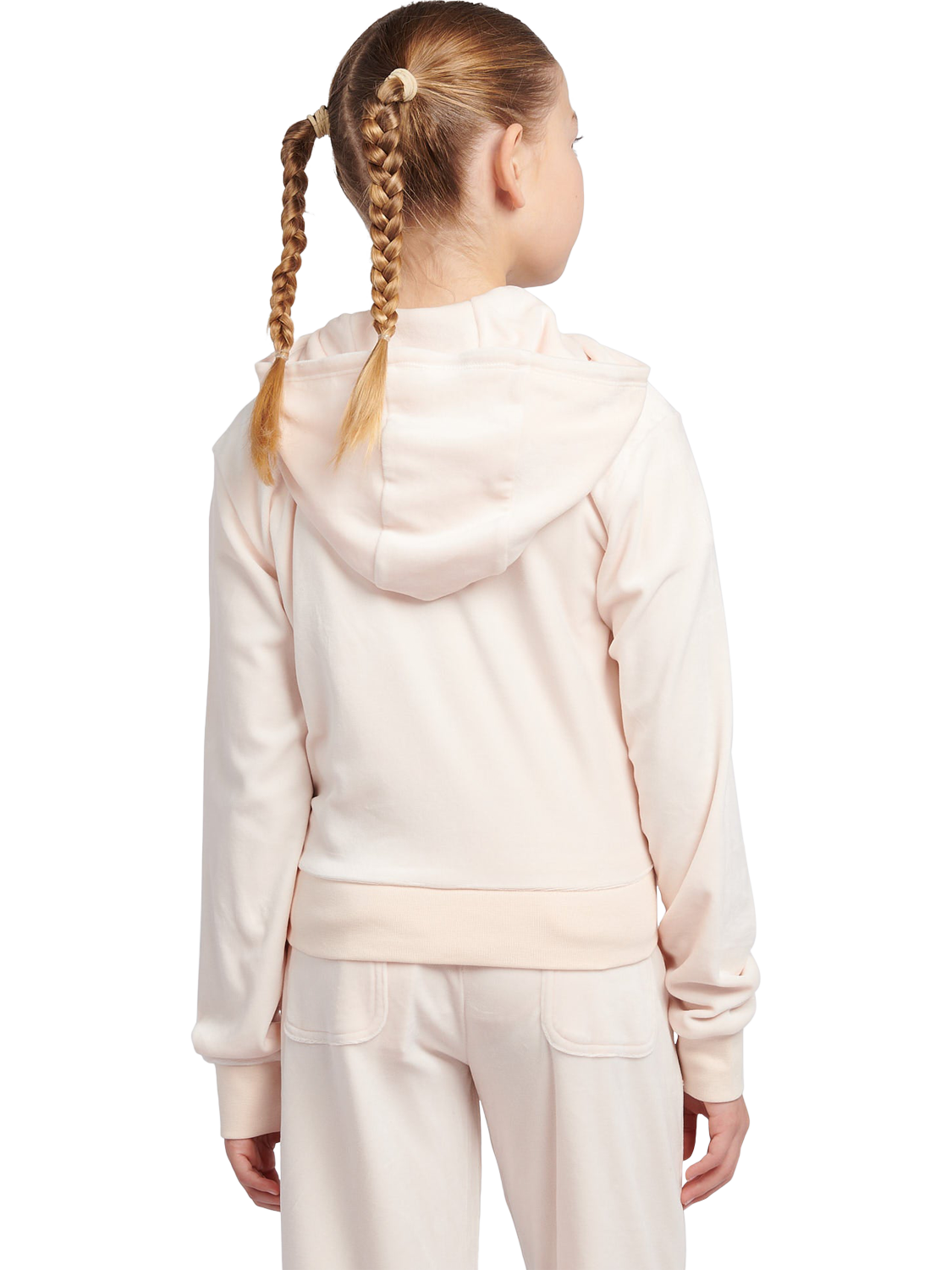 Product image 2 of 6, which shows Juicy Couture Kids' Velour Tonal Zip Hoodie, Shell, 7-8 years