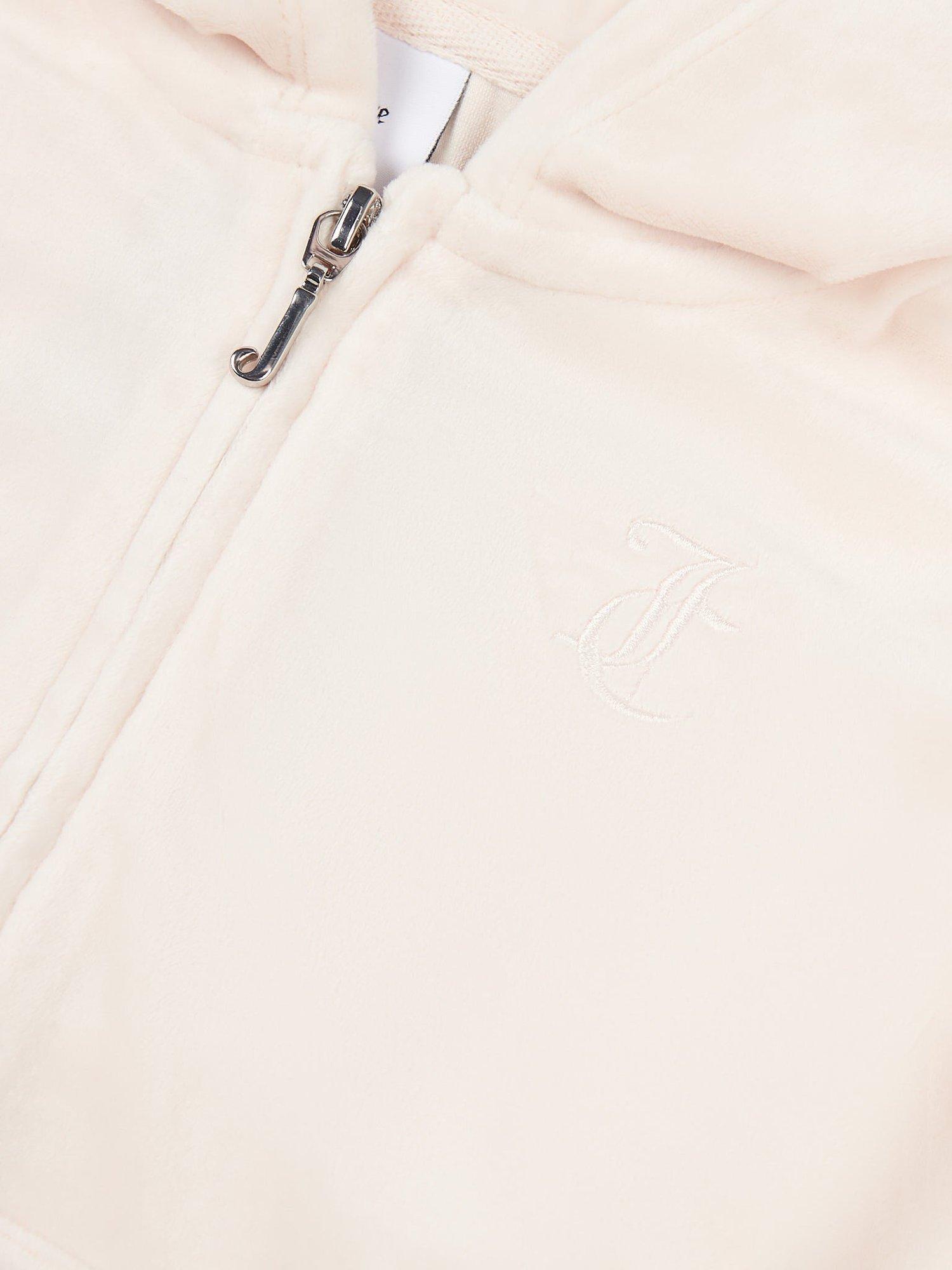 Product image 6 of 6, which shows Juicy Couture Kids' Velour Tonal Zip Hoodie, Shell, 7-8 years