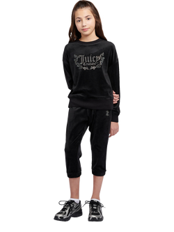 Juicy Couture Kids' Capri Slim Joggers - view 2, Jet Black