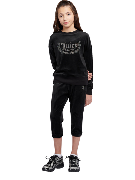 Juicy Couture Kids' Capri Slim Joggers - view 2, Jet Black
