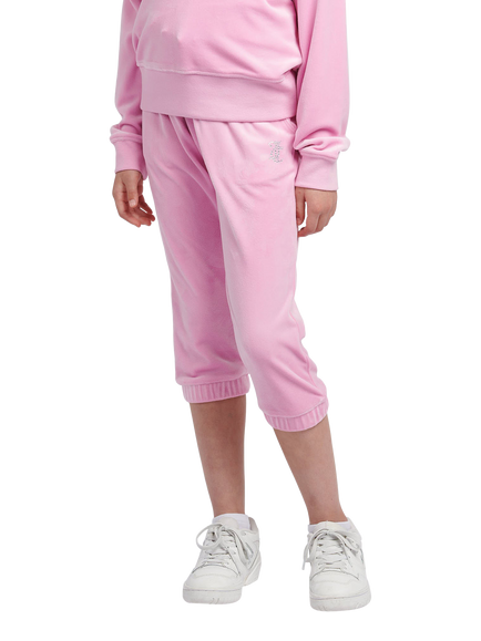 Juicy Couture Kids' Capri Length Slim Joggers, Pink, Pink
