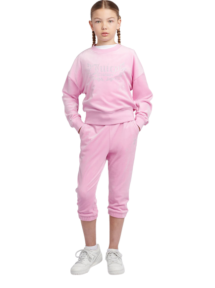 Juicy Couture Kids' Capri Length Slim Joggers, Pink - view 2, Pink
