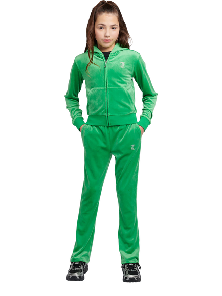 Juicy Couture Kids' Diamante Bootcut Joggers, Green Bee - view 2, Green Bee