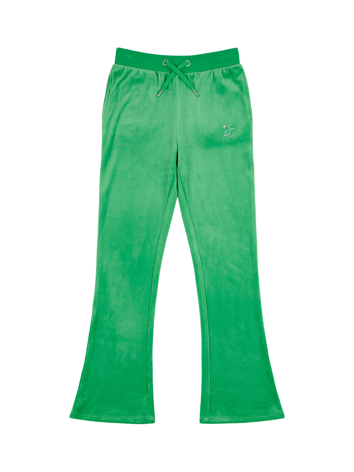 Product image 5 of 7, which shows Juicy Couture Kids' Diamante Bootcut Joggers, Green Bee, 7-8 years