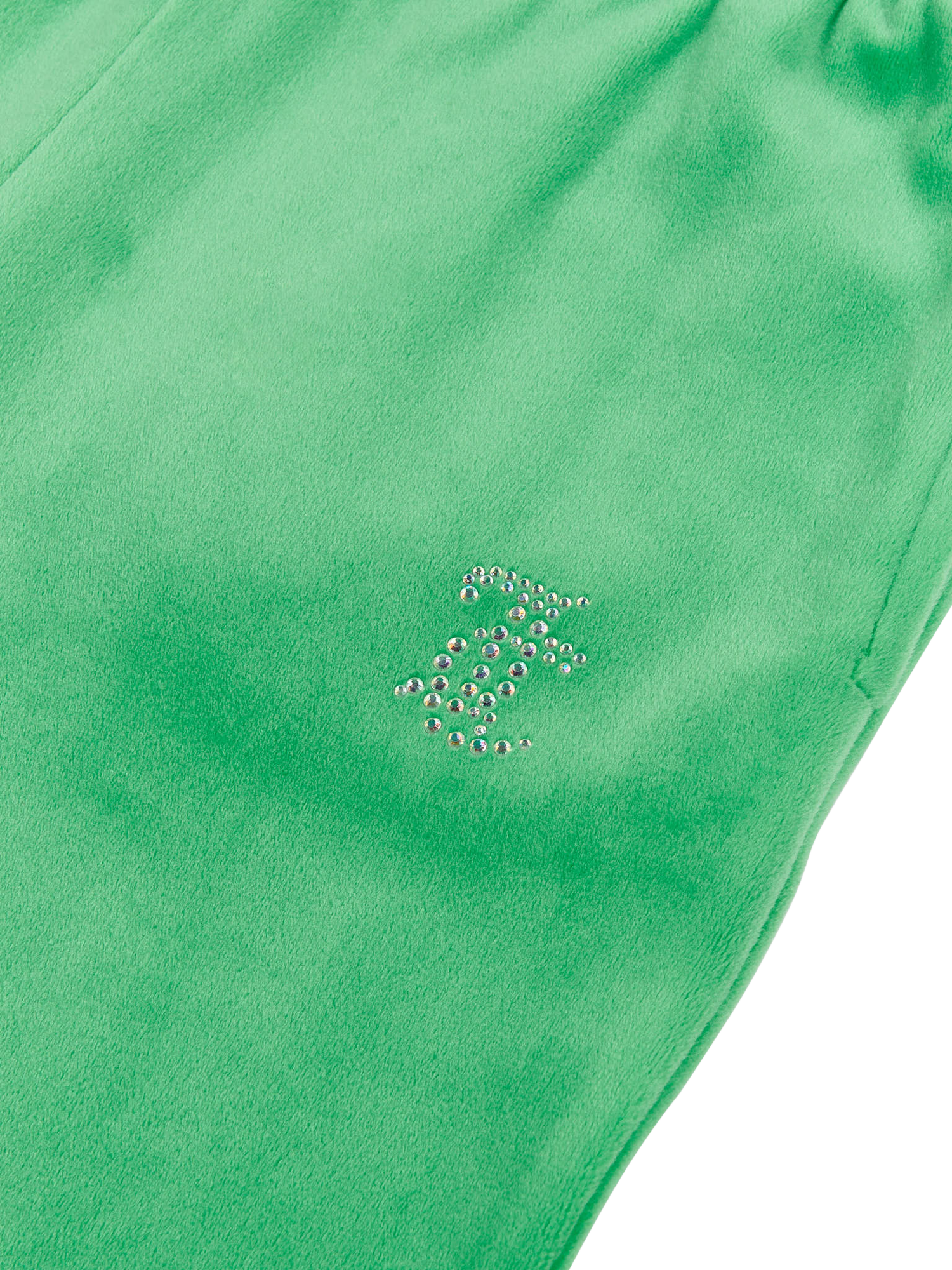 Product image 7 of 7, which shows Juicy Couture Kids' Diamante Bootcut Joggers, Green Bee, 7-8 years