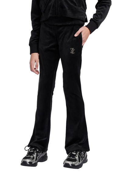 Juicy Couture Kids' Fold Over Waist Joggers, Jet Black, Jet Black