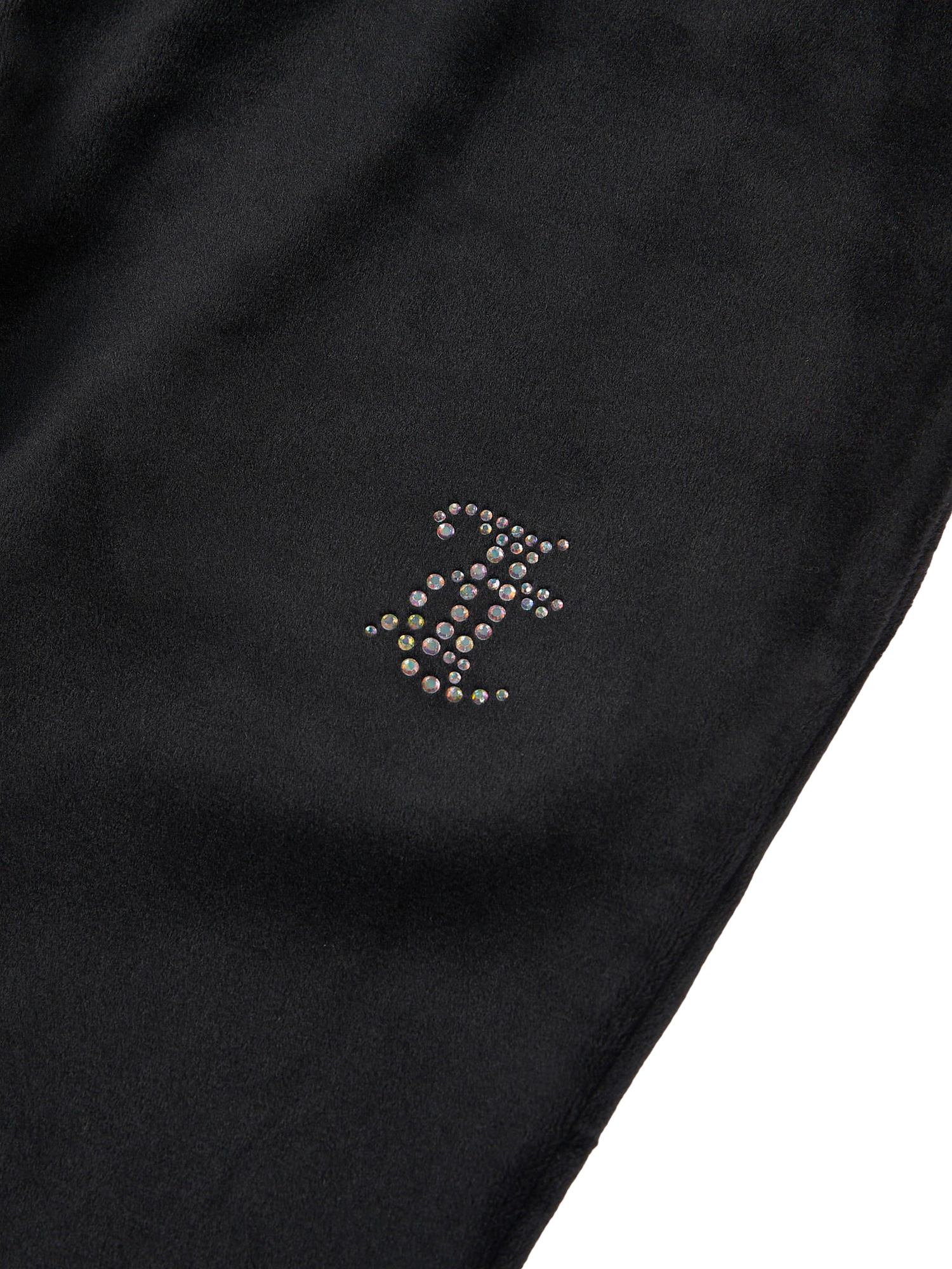 Product image 8 of 9, which shows Juicy Couture Kids' Fold Over Waist Joggers, Jet Black, 7-8 years