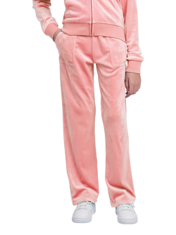 Juicy Couture Kids' Tonal Wide Leg Joggers, Peach Blossom, Peach Blossom