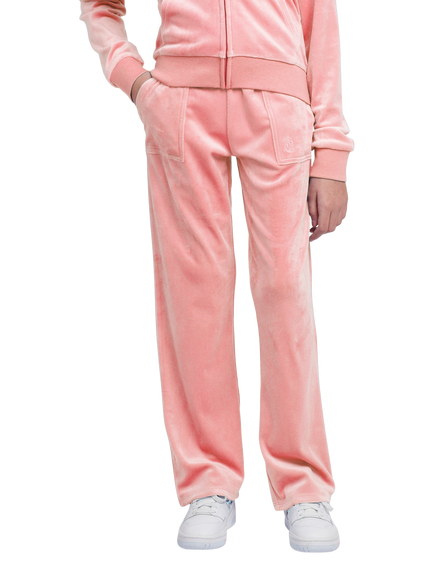 Juicy Couture Kids' Tonal Wide Leg Joggers, Peach Blossom, Peach Blossom